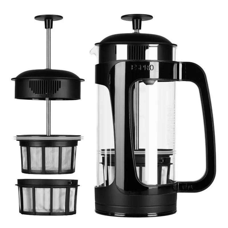 Zaparzacz do kawy French press PRESS P3 950 ml, czarny, szkło / plastikowy, Espro Tylko do końca tygodnia