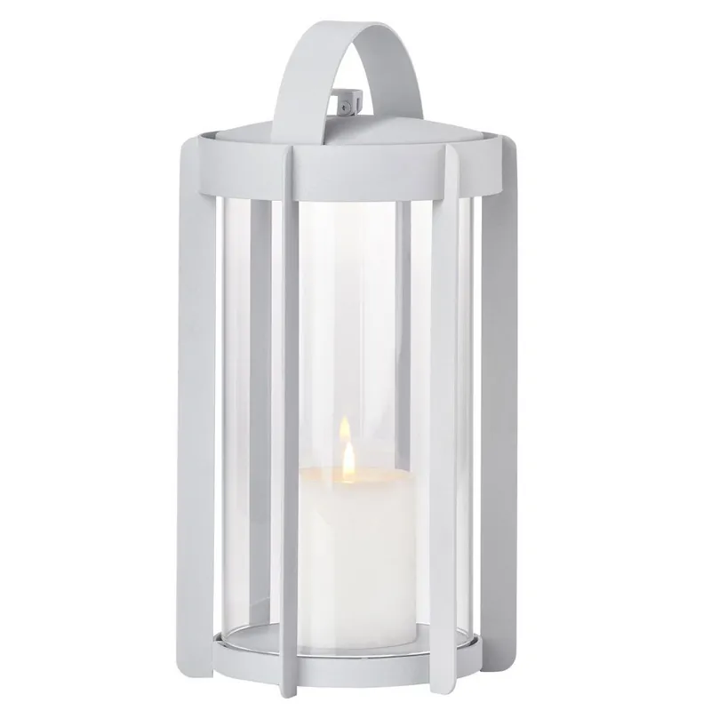 Lampion ŚWIETLIK 35 cm, miękki szary, stal, Strefa Dania Oferta
