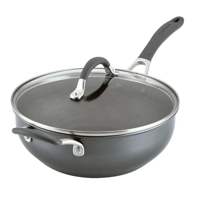 Ograniczona ilość Patelnia wok na indukcję SCRATCHDEFENSE A1 26 cm, 4,25 l, z pokrywką, aluminium, Circulon
