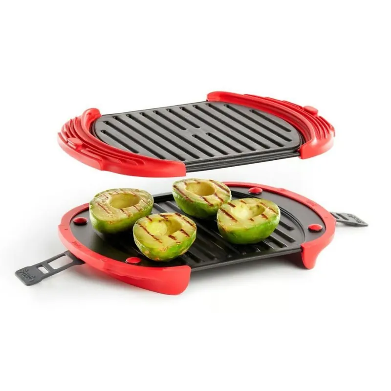 Grill do kuchenki mikrofalowej 27 x 21 cm, czerwony, silikon, Lékué Szybka dostawa