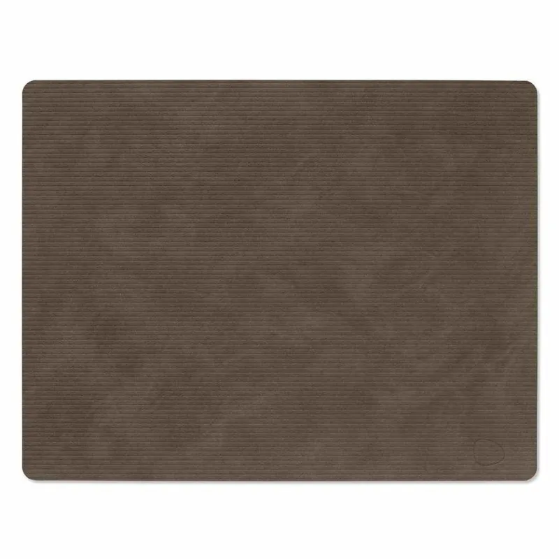 Niska cena Podkładka pod talerz SQUARE CORDUROY 35 x 45 cm, kawiorowa, skóra, LIND DNA