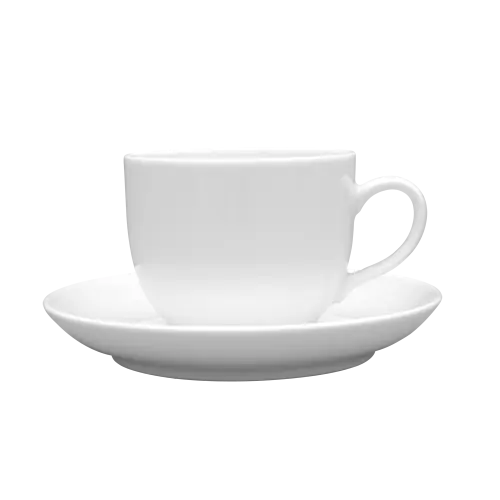 LUBIANA DOROTA Filiżanka Ze Spodkiem Do Kawy Herbaty Biała 200 ml / 13,5 cm Kup teraz