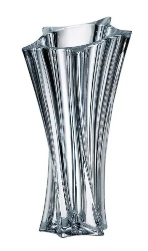 BOHEMIA YOKO Wazon Szklany Na Kwiaty 33 cm Nowoczesny Flakon Dekoracyjny Rabat