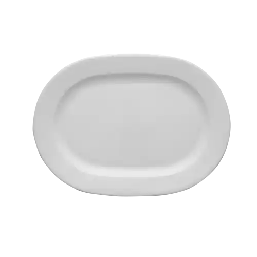 LUBIANA ARCADIA Półmisek Owalny Na Przekąski 32 cm Biały Porcelana Biała Nie przegap