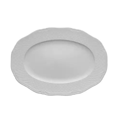 Oferta czasowa LUBIANA AFRODYTA Półmisek Owalny Na Przekąski 28 cm Biały Porcelana Biała