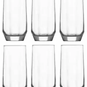 LAV DIAMOND Zestaw 6 Szklanek Do Napojów Wody Komplet SZKLANKI 385 ml Rabat