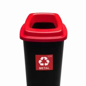 Oferta limitowana KOSZ POJEMNIK DO SEGREGACJI 28L METAL CZERWONY