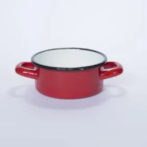 Rondel emaliowany czerwony z uchami 20 cm Elo Pol Ekspresowa dostawa