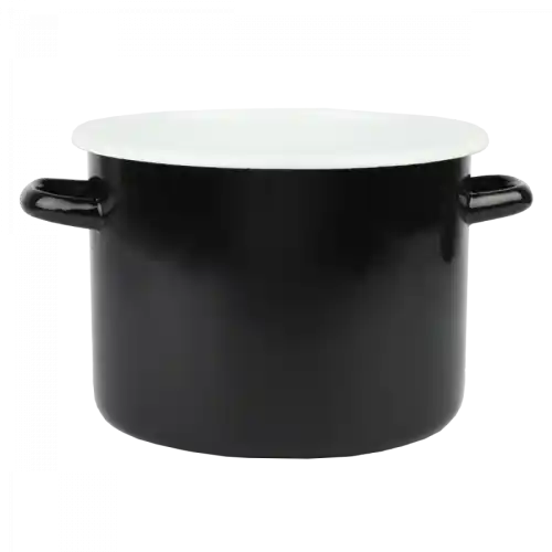Hit cenowy Garnek emaliowany Czarny Emalia Rybnik 22 cm/5,5 l