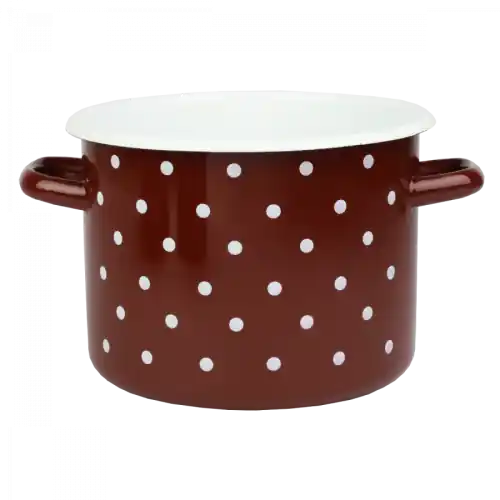 Szybka dostawa Garnek emaliowany Polka Bordowy Emalia Rybnik 20 cm/4.5 l