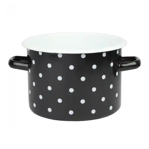 Garnek emaliowany Polka Czarny Emalia Rybnik 18 cm/3 l Oferta limitowana