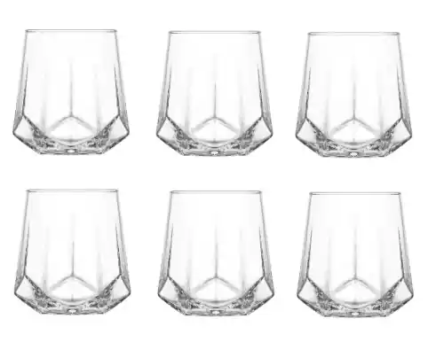 Ostatnie sztuki LAV VALERIA Zestaw Komplet 6 Szklanek Do Whisky Napojów SZKLANKI 400 ml