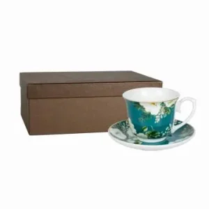 2 x Filiżanka Ze Spodkiem Do Kawy 250 ml Zestaw Kawowy Porcelana Livello Darmowy zwrot