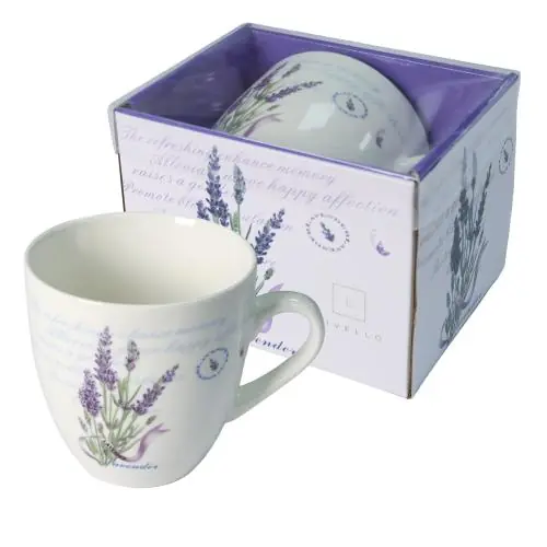 Bestseller Livello Kubek porcelanowy MEGA 1000ml do herbaty duży z uchem lawenda