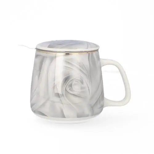 Nowość LIVELLO KUBEK PORCELANOWY Z METALOWYM ZAPARZACZEM 500 ML