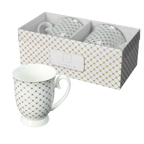 2x Kubek Livello 350ml złote kropki zestaw na prezent Oferta