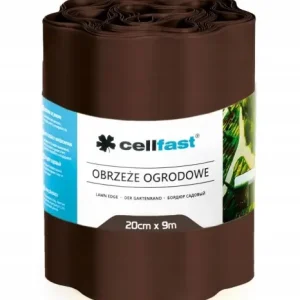 Wysoka jakość Obrzeże ogrodowe brązowe plastikowe 20cm x 9m