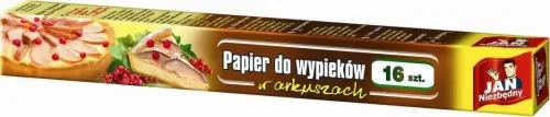 Oferta limitowana Papier do pieczenia w arkuszach Jan Niezbędny 16szt