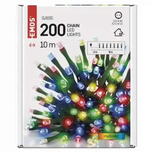 Lampki choinkowe świąteczne 10M 200 LED wielokolorowe Promocja