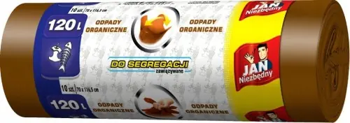 Worki do segregacji śmieci brązowe na odpady BIO 120l Zniżka