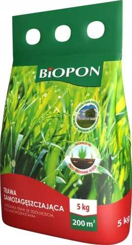 Biopon Trawa nasiona samozagęszczająca uniwersalna 5kg Nie przegap