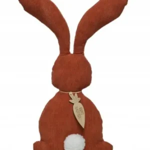 Figurka wielkanocna zając sztruksowy brązowa 45 cm Do wyczerpania zapasów