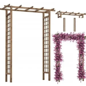 Dostępne od ręki Pergola ogrodowa drewniana prosta 153x200 cm Frezja