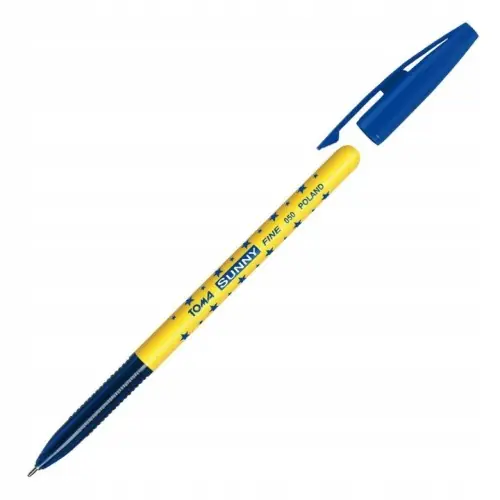 Długopis niebieski z zatyczką Sunny 0,7 mm Szybka dostawa