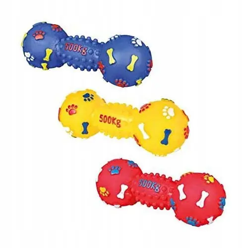 Zabawka dla psa hantel winylowy piszczący 19 cm Oferta
