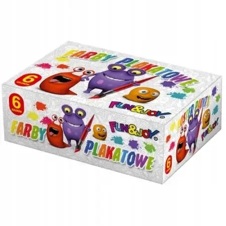 Ekspresowa dostawa Farby plakatowe szkolne 6 kolorów 20 ml Fun&Joy