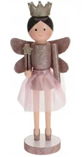 Anioł figurka świąteczna drewniana 36 cm Wyprzedaż