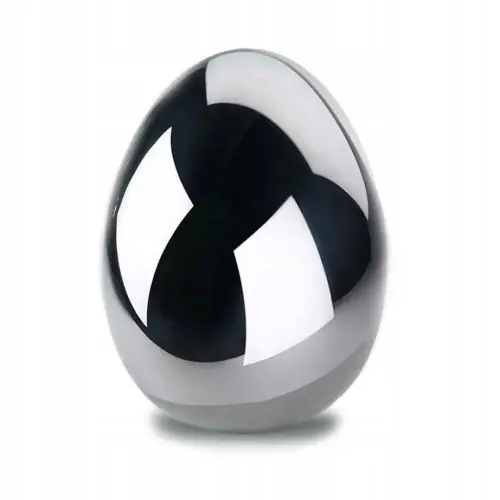 Jajko ceramiczne srebrne wielkanocne ozdobne 6 cm Łatwy zwrot