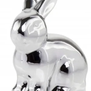 Oferta Zając ceramiczny figurka wielkanocna srebrna 13 cm