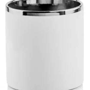 Osłonka ceramiczna biało-srebrna cylinder 23 cm Dostępne od ręki