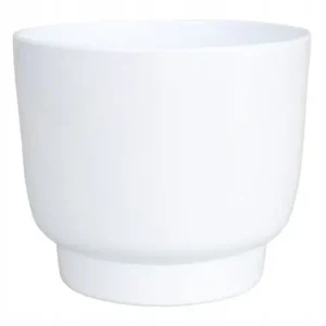 Ostatnie sztuki Osłonka ceramiczna na doniczkę biała 15 x 13 cm