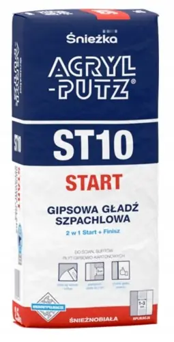 Gładź szpachlowa gipsowa ST10 start 5 kg Hit sprzedaży