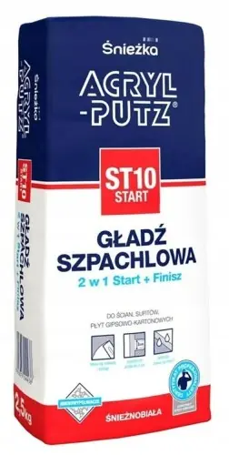 Nowość Gładź szpachlowa gipsowa ST10 start 2,5 kg