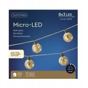 Darmowa dostawa Lampki choinkowe świąteczne girlanda biała ciepła 2,10m 8x3 LED