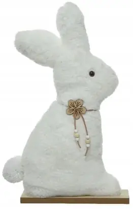 Szybka dostawa Zajączek wielkanocny figurka ze sztucznego futerka 40x22x6 cm