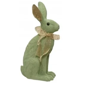 Do wyczerpania zapasów Figurka wielkanocna królik zielony 19,5x10,5x35,5 cm