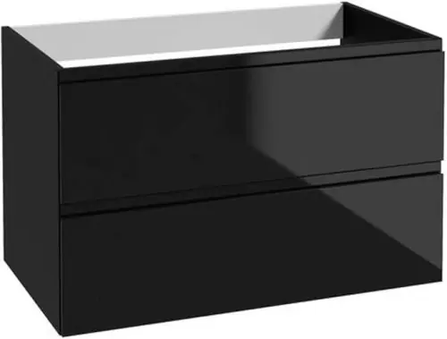 Obniżka ceny Szafka łazienkowa wisząca czarna 80x50cm bez blatu pod umywalkę Modus