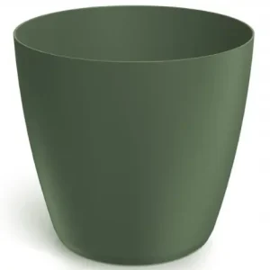 Premium Doniczka plastikowa ciemnozielona 19,8x18,2 cm osłonka gładka Mate