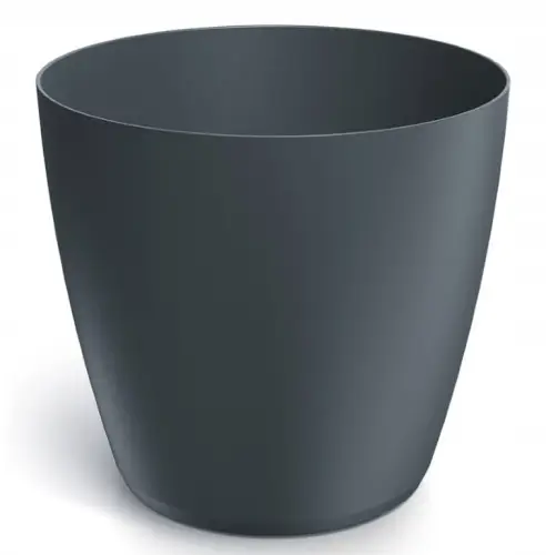Wyprzedaż Doniczka antracytowa matowa plastikowa 19,8x18,2 cm osłonka Mate