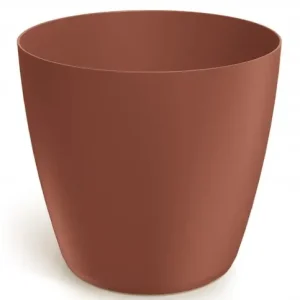 Nowość Doniczka ceglasta matowa plastikowa 19,8x18,2 cm osłonka gładka Mate