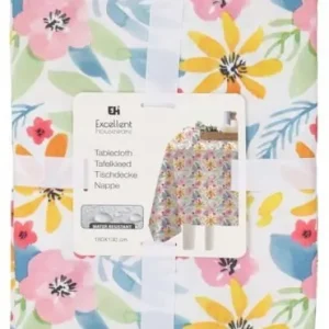 Oferta Obrus na stół w kwiaty 180×130cm Dekoracyjny poliestrowy o wyglądzie lnu