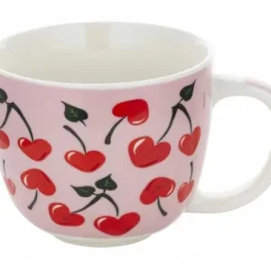 Kubek porcelanowy z uchem 400ml dekoracyjny owocowy wzór Do wyczerpania zapasów