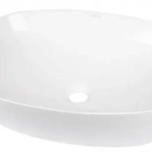 Ostatnia szansa Umywalka nablatowa 51x38,5cm prostokątna cienkościenna ceramiczna biała