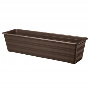 Ograniczona ilość Doniczka balkonowa plastikowa brązowa 60 x 17 x 14 cm