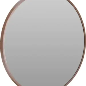 Lustro wiszące ścienne okrągłe brązowa drewniana rama duże 50cm Niska cena