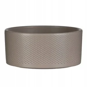 Donica ceramiczna nowoczesna zdobienia brązowa 22 cm 1szt Bezpieczna płatność
